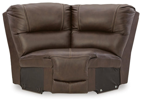 Dunleith Chocolate Leather 7-Piece Power Reclining Sectional - image 9