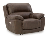 Power recliner side view with console