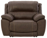 main view of Dunleith Chocolate Leather Power Recliner recliner