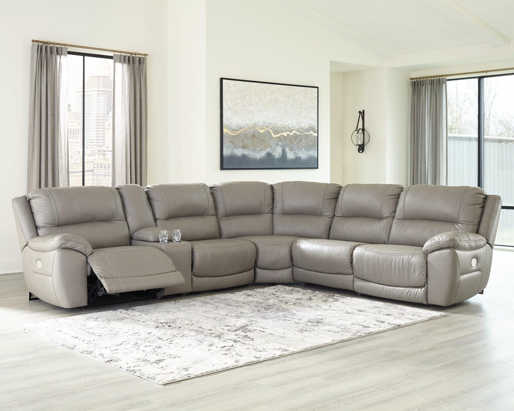 Right-arm facing zero wall power recliner
