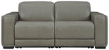 Correze Gray 2-Piece Power Reclining Sectional sofa back view