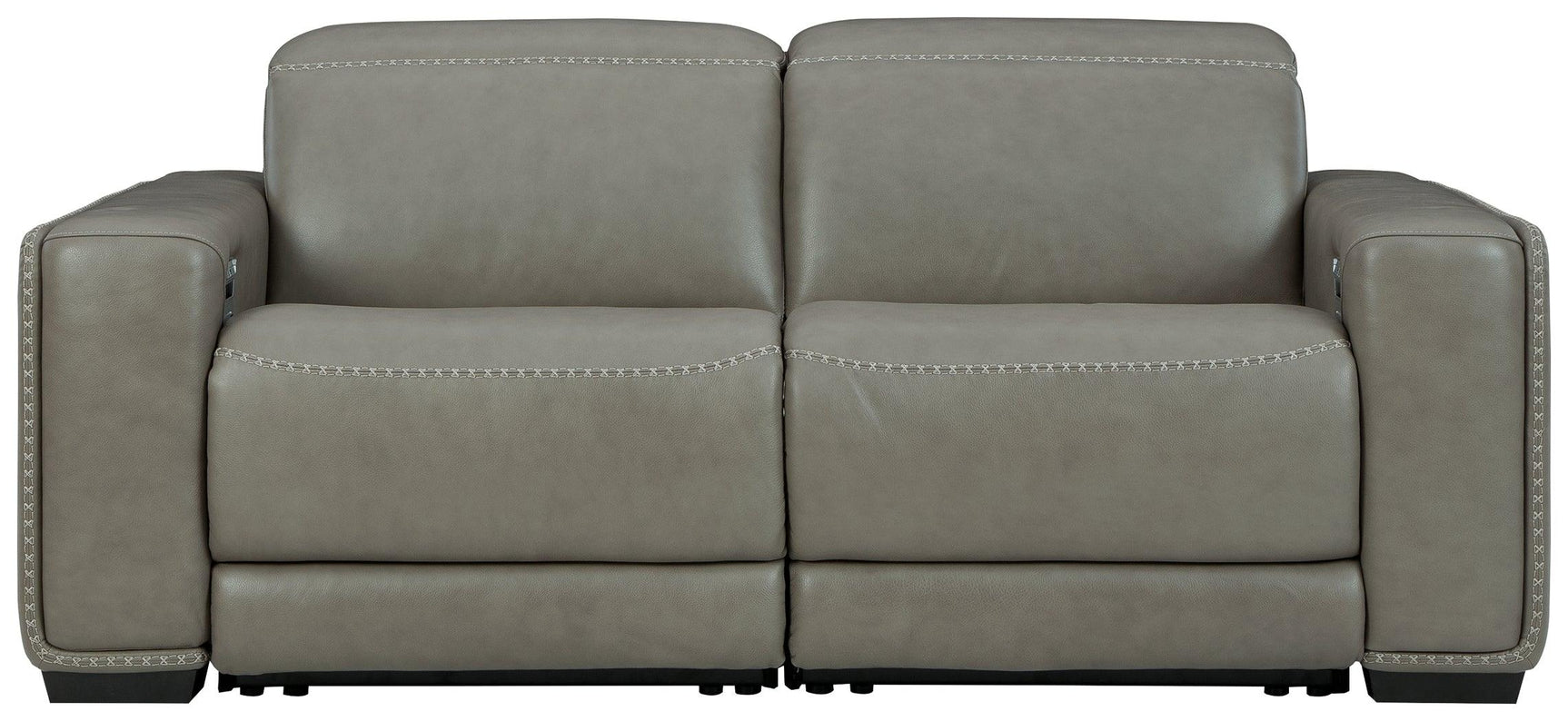 Correze Gray 2-Piece Power Reclining Sectional sofa back view