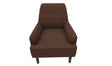 Brown upholstered Dorian Armchair front angle