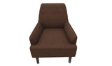 Brown upholstered Dorian Armchair front angle