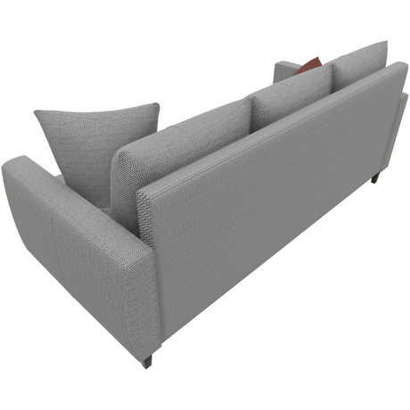 Smart Bolzoni dark gray 3-seater sofa bed with storage, rear view showing storage space