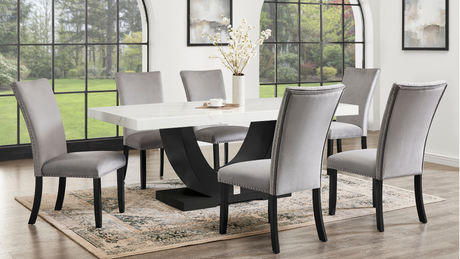 Larry Grey Rectangular Dining Room Set main view