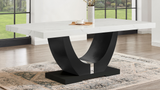 Room view of Larry Black rectangular dining set with table and chairs