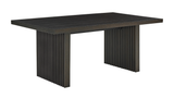 detail view of Carson Gray Dining Room Set dining table corner