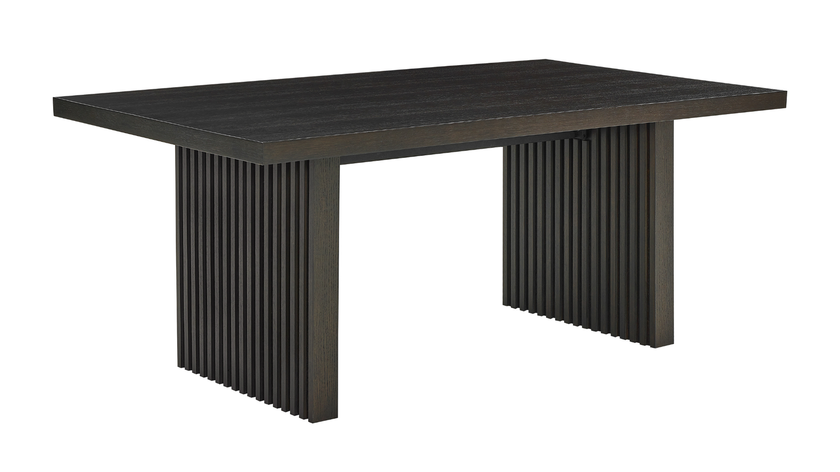 detail view of Carson Gray Dining Room Set dining table corner