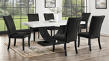 Main view of Larry Black 7-piece rectangular dining room set in black