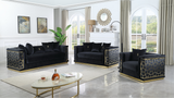 Stella Black Sofa, Loveseat, and Chair Set with Pillows Included from Decor Furniture