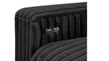 Rana black sectional with matching ottoman