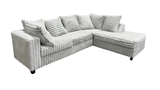 Gia Silver Fabric Sectional Sofa view 2
