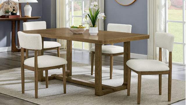 Main view of Andy Brown Dining Room Set dining table and chairs