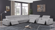 Picasso light gray 6-piece power reclining sectional front view