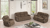 Willow Brown reclining sofa side view