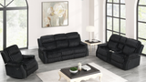Willow Black reclining sofa front view