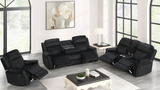 Willow Black loveseat angled view