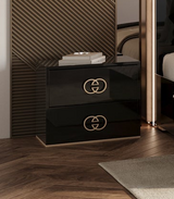 Vogue Black and Gold Nightstand