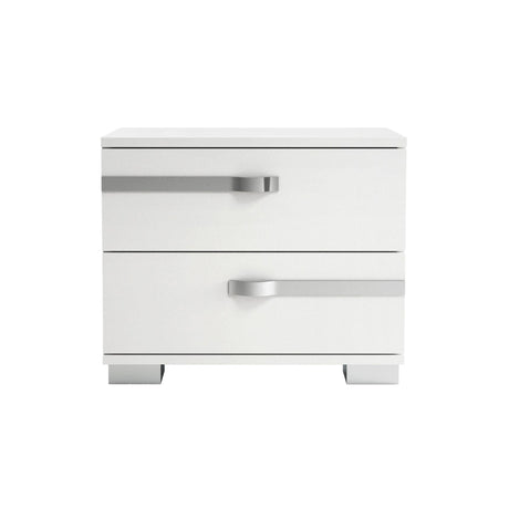 Volare Croco White Nightstand side angle