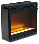 Remote control and LED display for fireplace insert