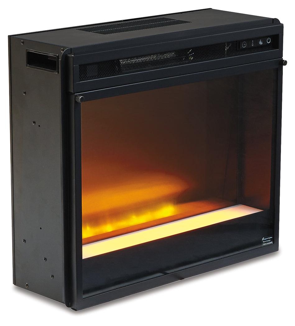 Remote control and LED display for fireplace insert