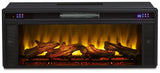 Entertainment Accessories Black Fireplace Insert - Ella Furniture exact front view