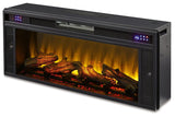 Entertainment Accessories Black Fireplace Insert - Ella Furniture left angle view