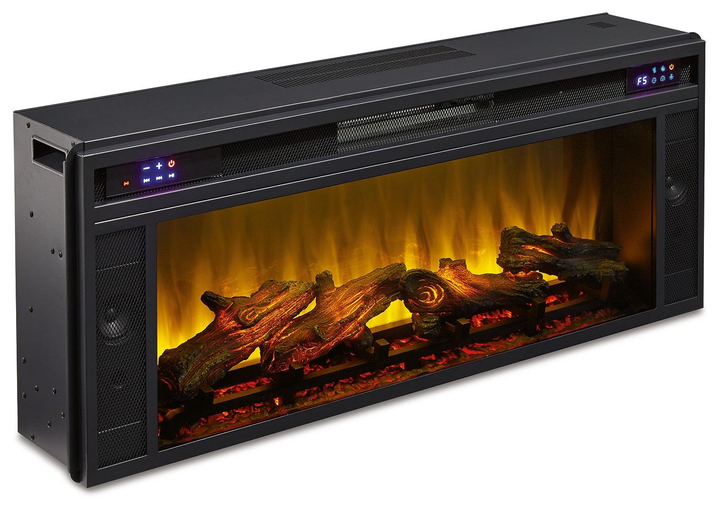 Entertainment Accessories Black Fireplace Insert - Ella Furniture front on view
