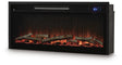 Entertainment Accessories Black Fireplace Insert angled view