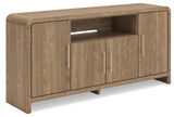 Dovander Brown 63" TV Stand angled view