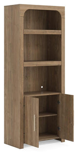 Dovander Brown Display Cabinet angled view