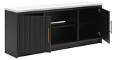 Cadmori Black/White 63" TV Stand angled view