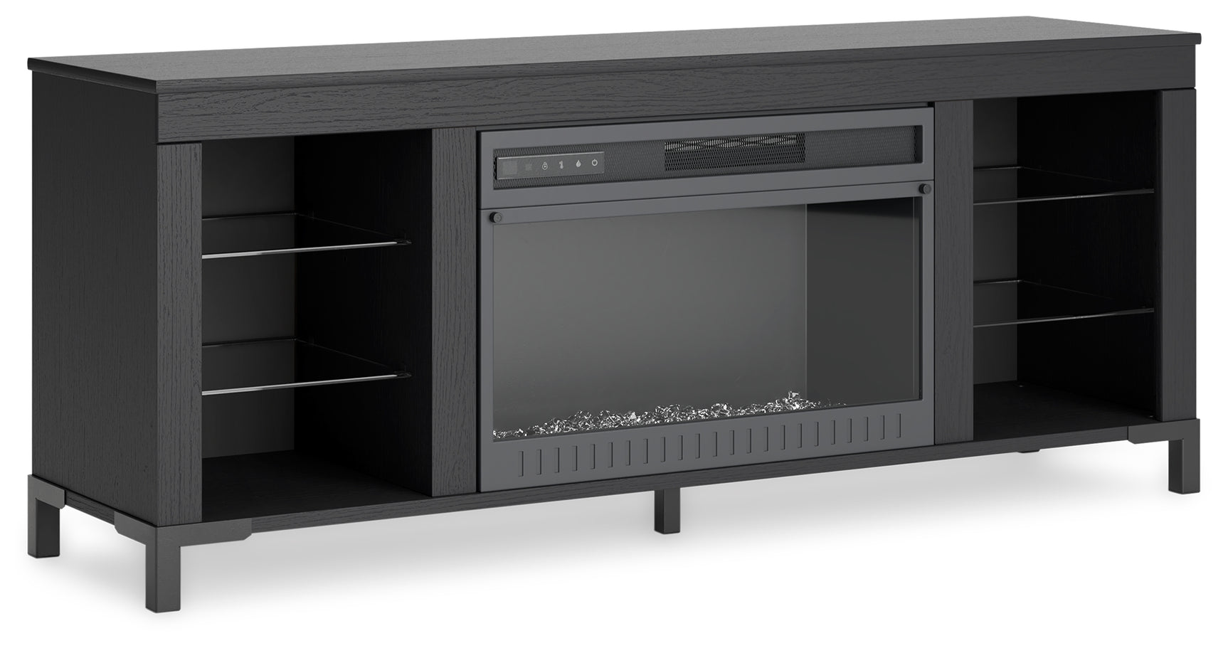 Cayberry TV stand side angle showing LED lighting
