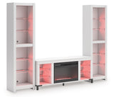 Remote control with LED display for fireplace and lighting