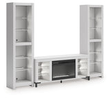 Detailed view of matte white laminate finish