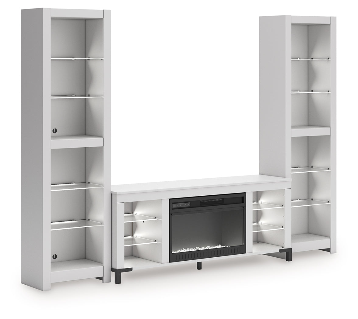 Detailed view of matte white laminate finish