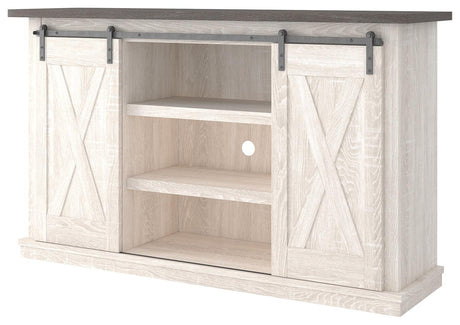 Dorrinson Two-Tone 54 Inch TV Stand front view