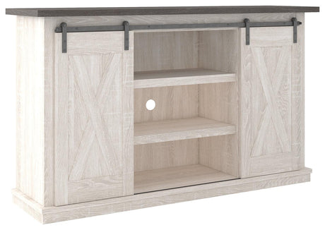 Dorrinson Two-Tone 54 Inch TV Stand front view