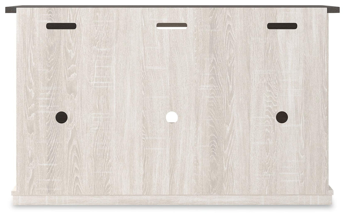 Dorrinson Two-Tone 54 Inch TV Stand side alternate view