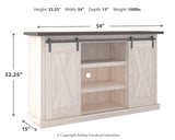 Dorrinson Two-Tone 54 Inch TV Stand front view