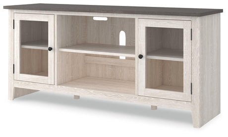 Dorrinson Two-tone 60-inch TV Stand side profile