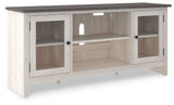 Dorrinson Two-tone 60-inch TV Stand head-on front