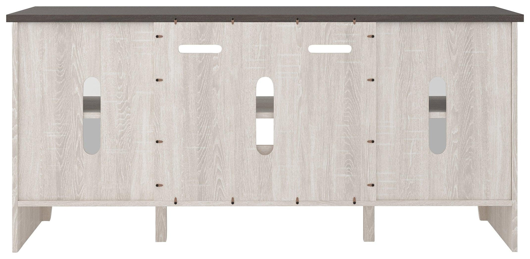 Dorrinson Two-tone 60-inch TV Stand side alternate angle