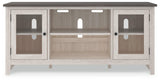 Dorrinson Two-tone 60-inch TV Stand angled alternate
