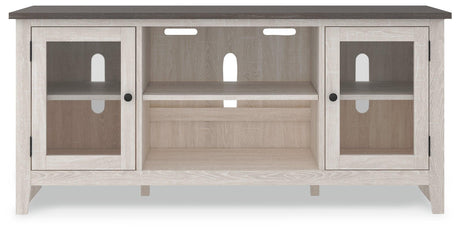 Dorrinson Two-tone 60-inch TV Stand angled alternate