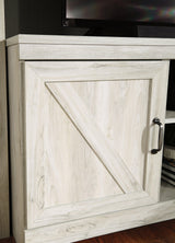 Bellaby Whitewash 63" Tv Stand With Electric Fireplace - Ella Furniture
