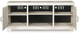 Bellaby Whitewash 63-inch TV Stand side view