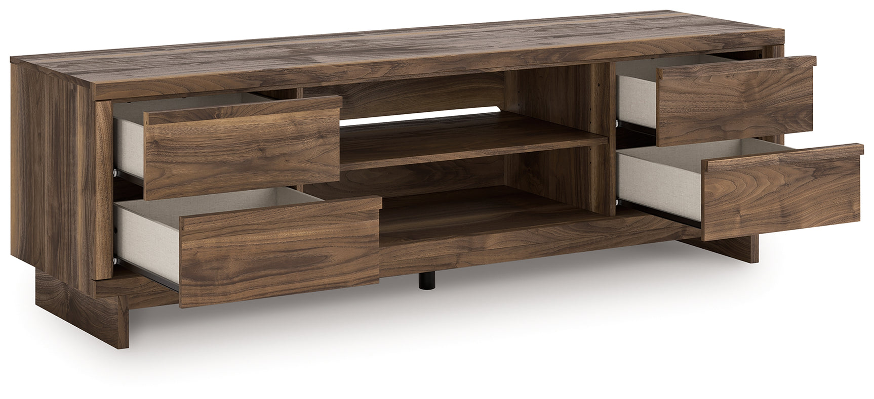 Zadilyn TV stand open drawer view