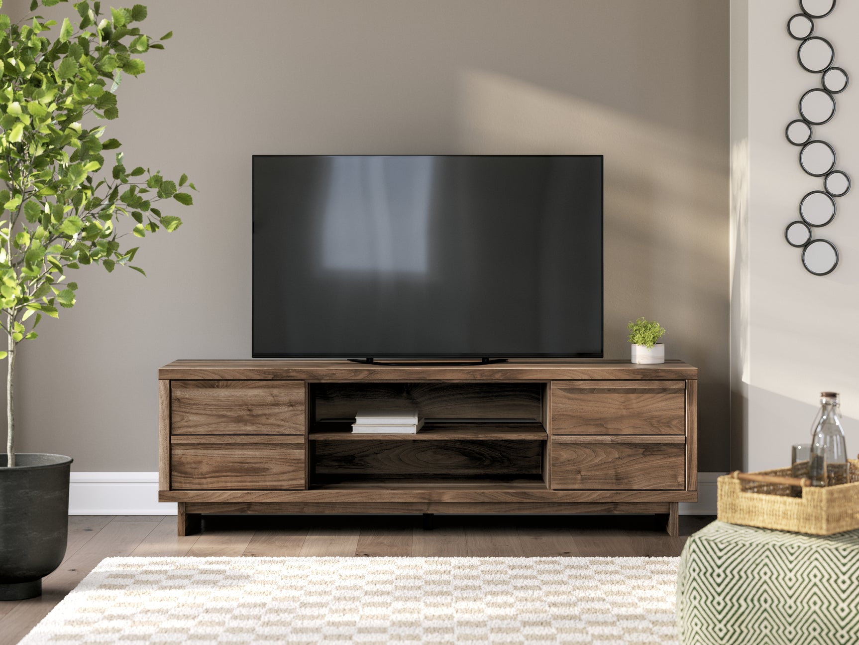 Zadilyn TV stand room mood setting